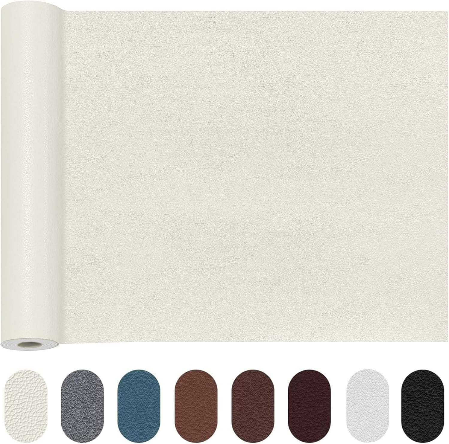 TOJUNE Leather Repair Patch for PU Couches 40 X 150 Cm, Self Adhesive Kit, Waterproof for Sofas, Couch Furniture, Kitchen Cabinets, Car Seats Reupholster (Black)