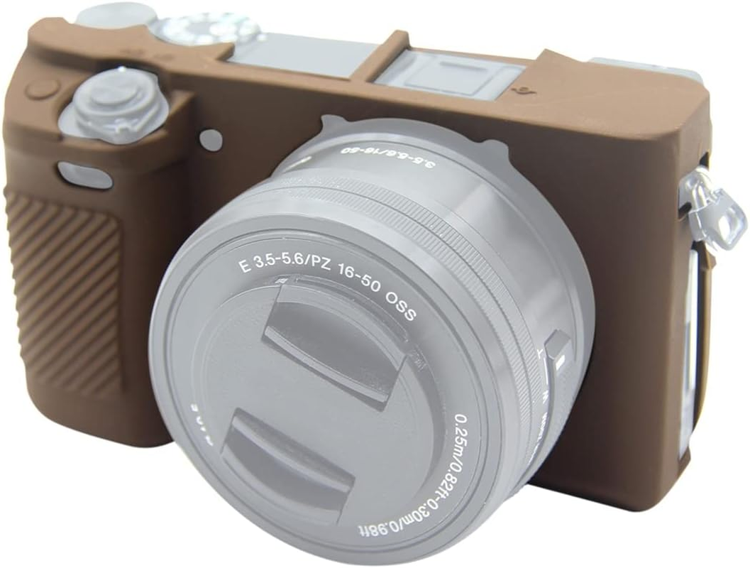 For Sony Alpha ILCE-6300 / A6400 Camera Case,Silicone Rubber Camera Housing Protective Cover Case for Sony Alpha ILCE-6300 / A6400,Black