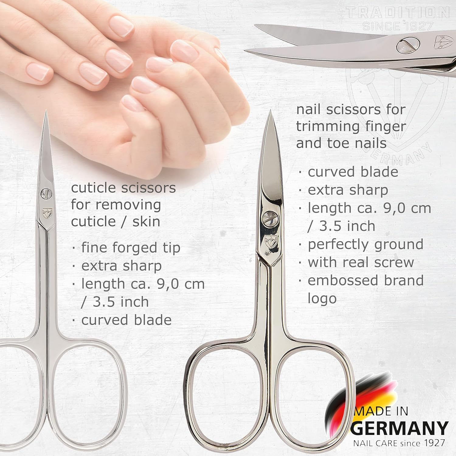 3 Swords Germany - Brand Quality 10 Piece Manicure Pedicure Grooming Kit Set for Professional Finger & Toe Nail Care Scissors Clipper Fashion Leather Case in Gift Box, Made by 3 Swords (00286) image number 1