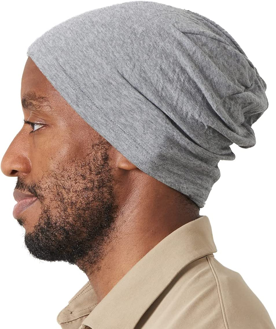 CHARM Womens Organic Cotton Beanie Hat - Mens Slouchy Beanie Made in Japan Chemo Hat