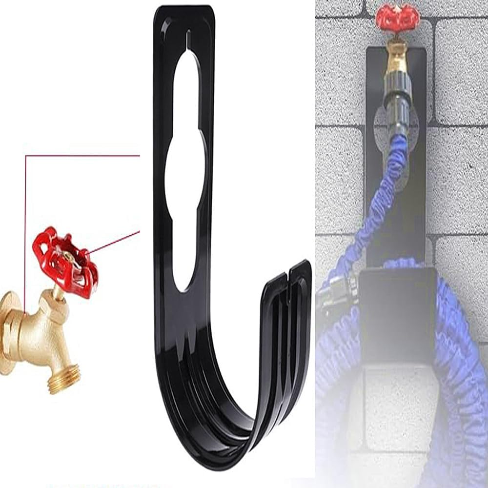 1 Pcs Garden Hose Hanger, Garden Hoses Hooks, Home Hooks, Carrier Yard Water Pipe Hanger, Gardening Supplies, for Hose Ree Irrigation Water Pipes Organizer Wall Mounted Extension Cords Storage - Green image number 6