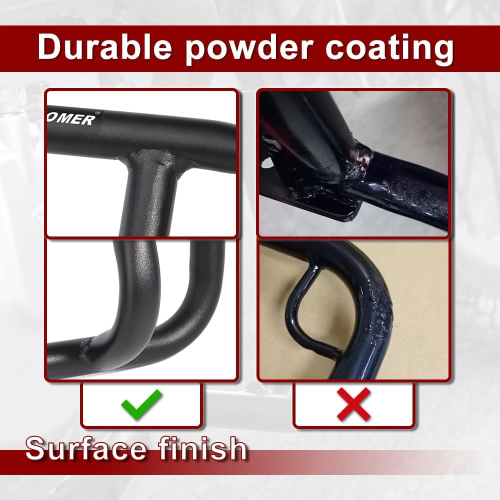 Xitomer Motorcycle Crash Bars Highway Cage Fit for DR650 / S / SE 1996-2024, Black, Front, Steel, Bolt-On, Engine Guard image number 2