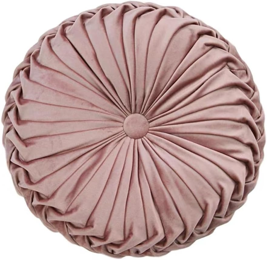 Throw Pillow Velvet Home Decoration round Pillow Cushion for Couch Chair Bed Car Bedroom (Gray)