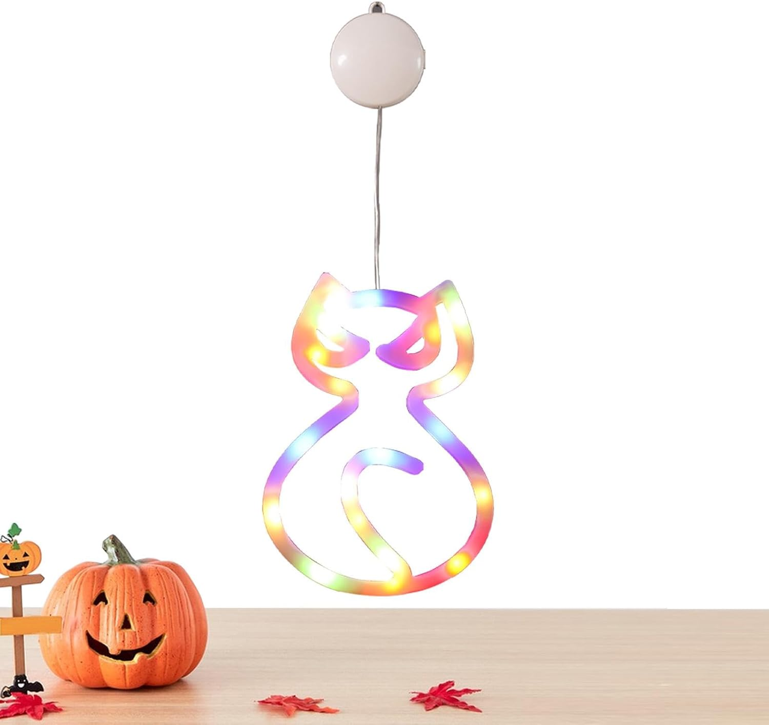 Halloween LED Window Lights - Cute Halloween Decoration Light - Cute Halloween Decoration Light, Halloween Window Silhouette Lights, Colorful Window Light for Halloween image number 4