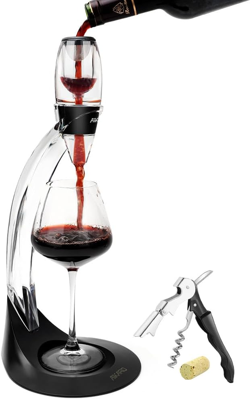 AIKARO Wine Aerator, Red Wine Decanter with Wine Filter and Base image number 6