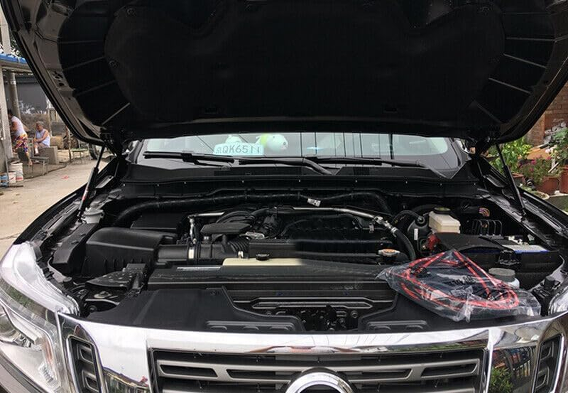 Hood Gas Struts for Nissan Navara NP300 2015-2021, Front Hood Lift Support Shocks Dampers Kit - Stainless Steel, Easy Installation, Direct OEM Replacement (2PCS) image number 6