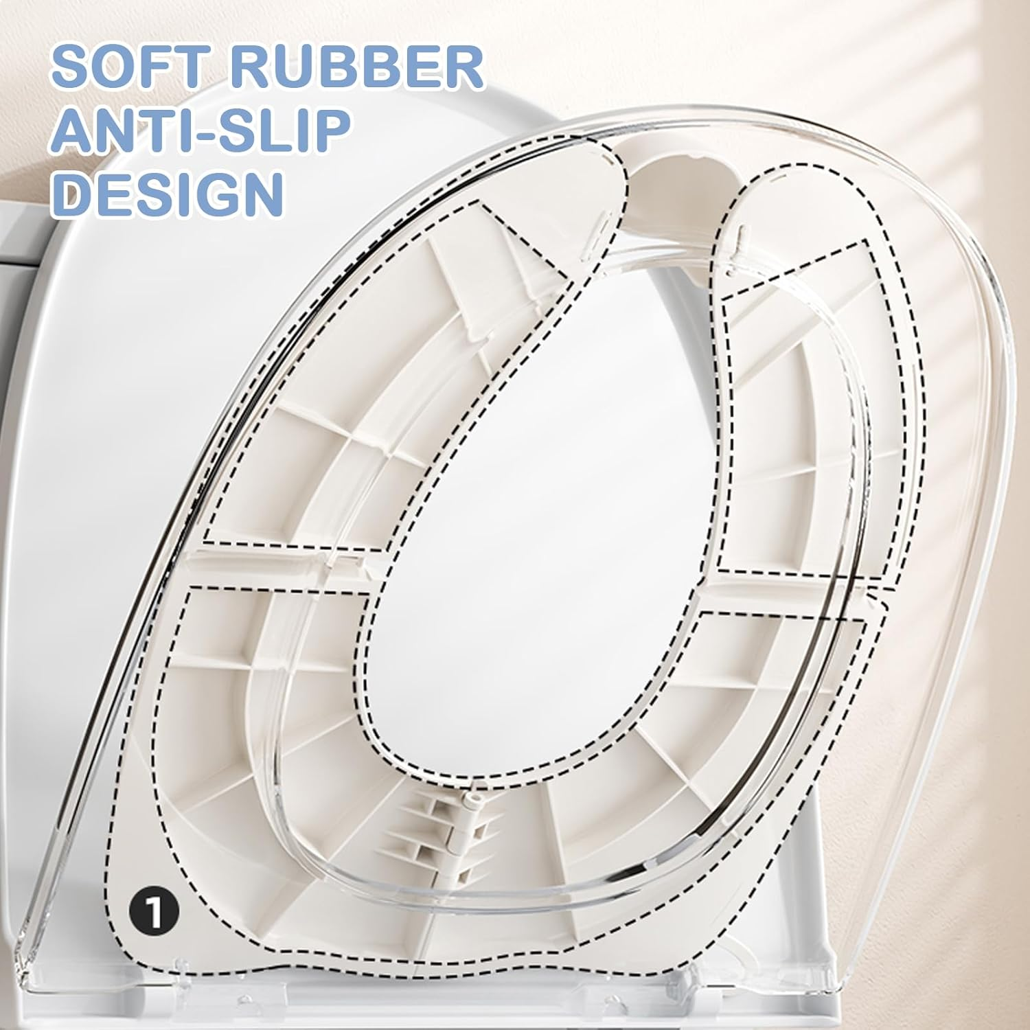 TOTCOZY Portable Folding Toilet Seat for Toddlers, New Upgraded Anti-Pinch Design, Travel Potty Training Seat with Splash Guard, Storage Bag, White