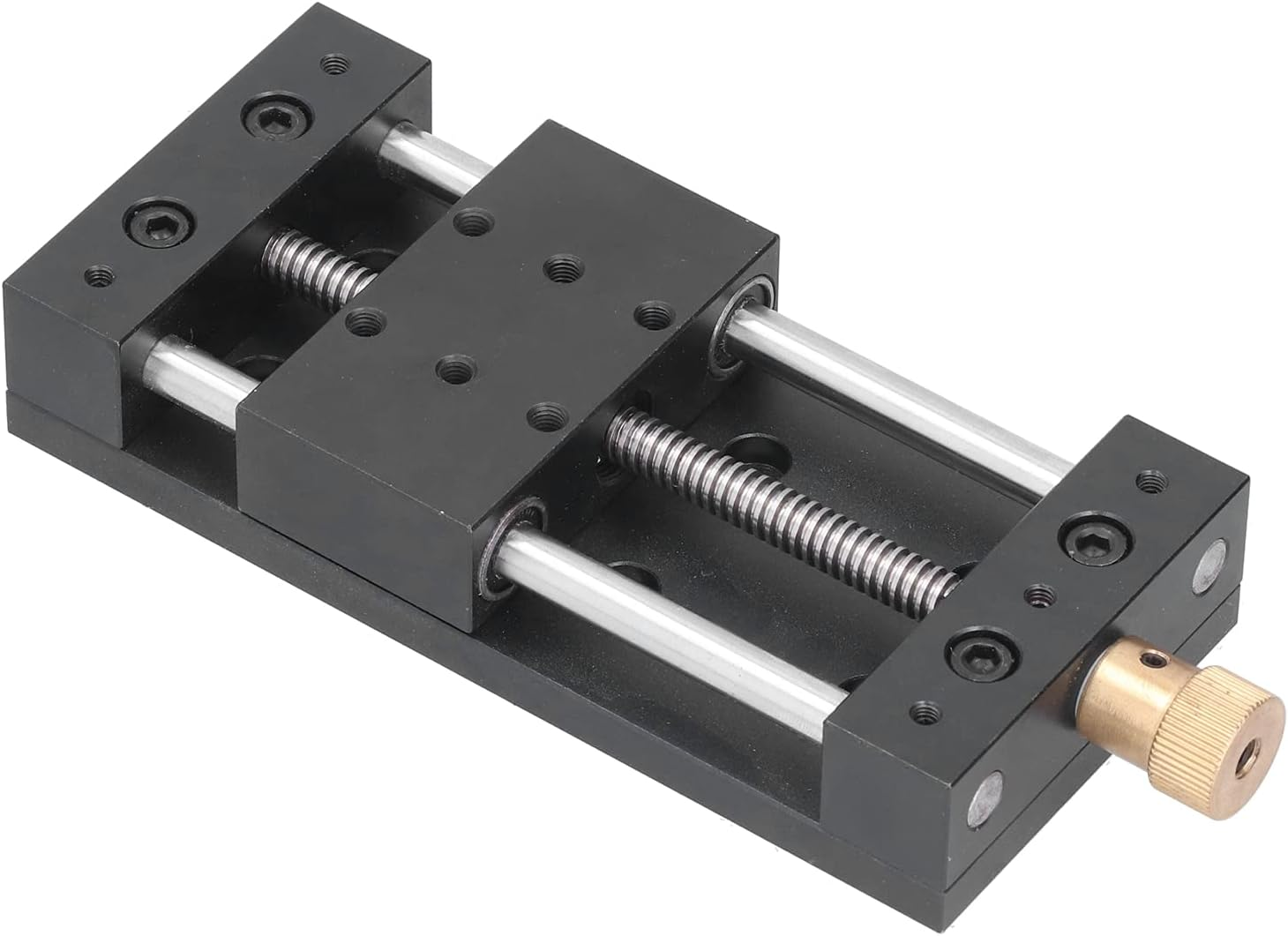 Linear Stage Table, 75Mm M5 Stroke Aluminum Alloy CNC Linear Stage Motion Actuator Sliding Table Linear Rail Guide Rail Stage with Base Stepper Motor for CNC Automation, 40 X 70Mm image number 3