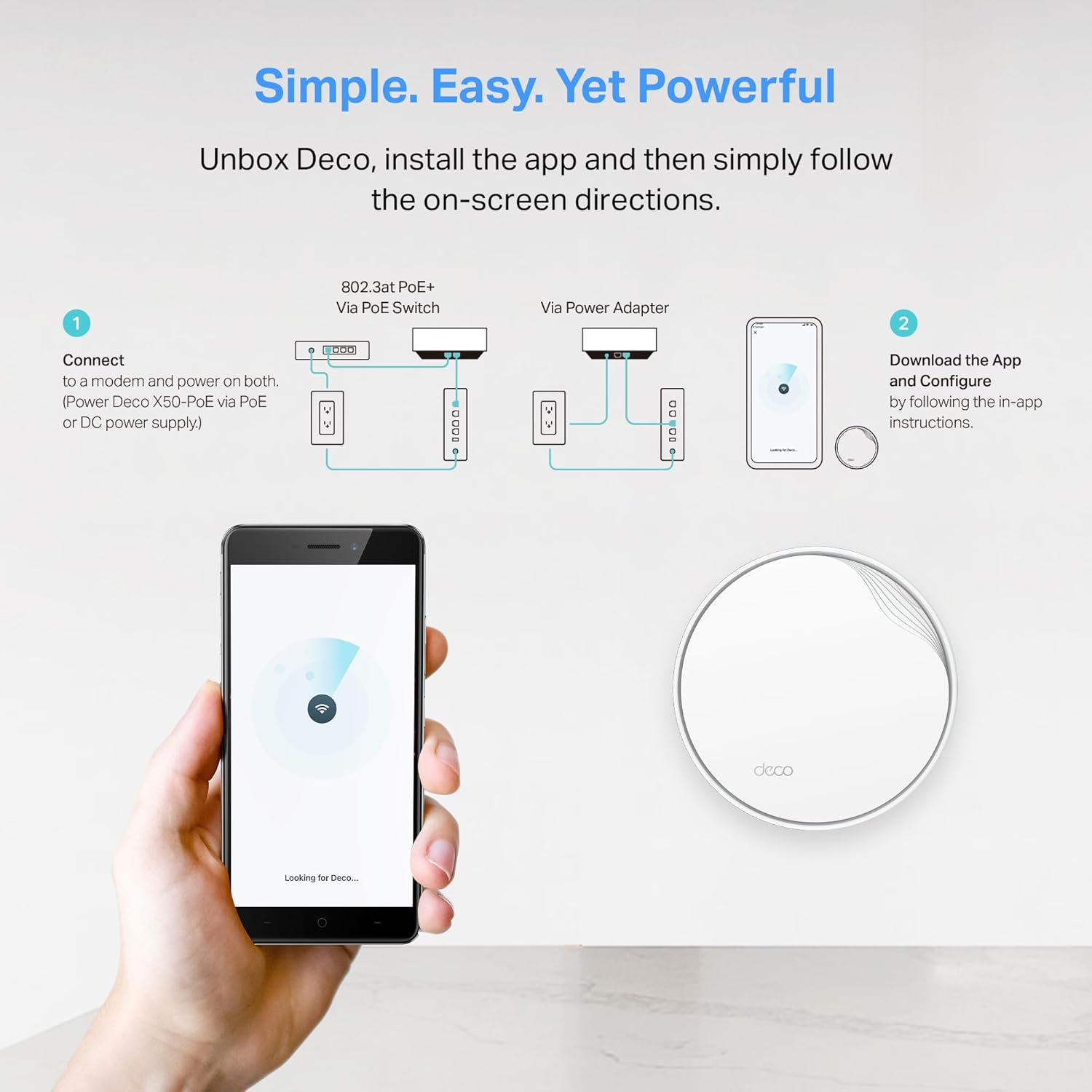 Tp-Link Deco AX3000 Mesh Wifi 6 (Deco X50-Poe), Ceiling/Wall-Mountable, Replacing Wifi Router & Access Point, 2 Poe Ports (1 X 2.5G, 1 X Gigabit), 3-Pack image number 5