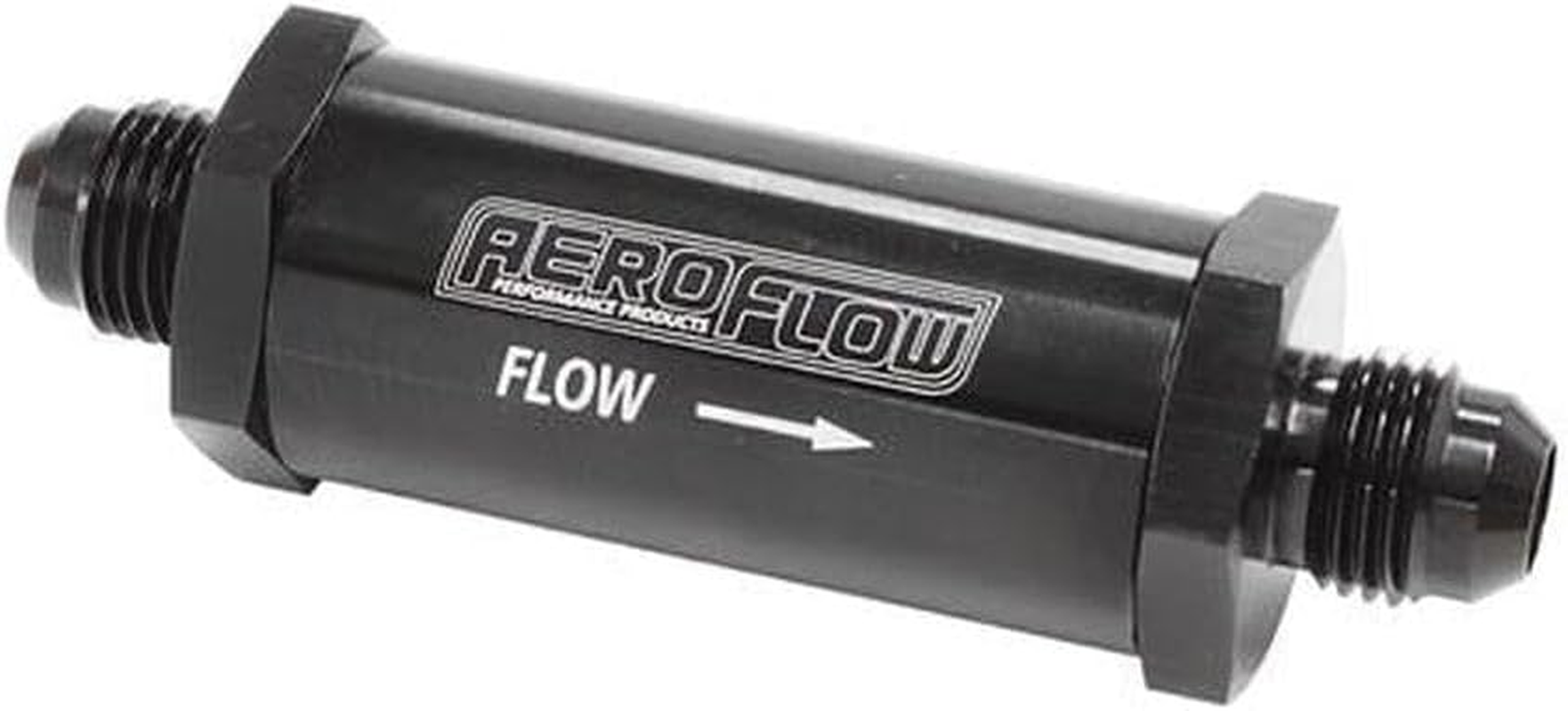 Aeroflow -6AN Turbo Inline Oil Filter Black 30 Micron Washable