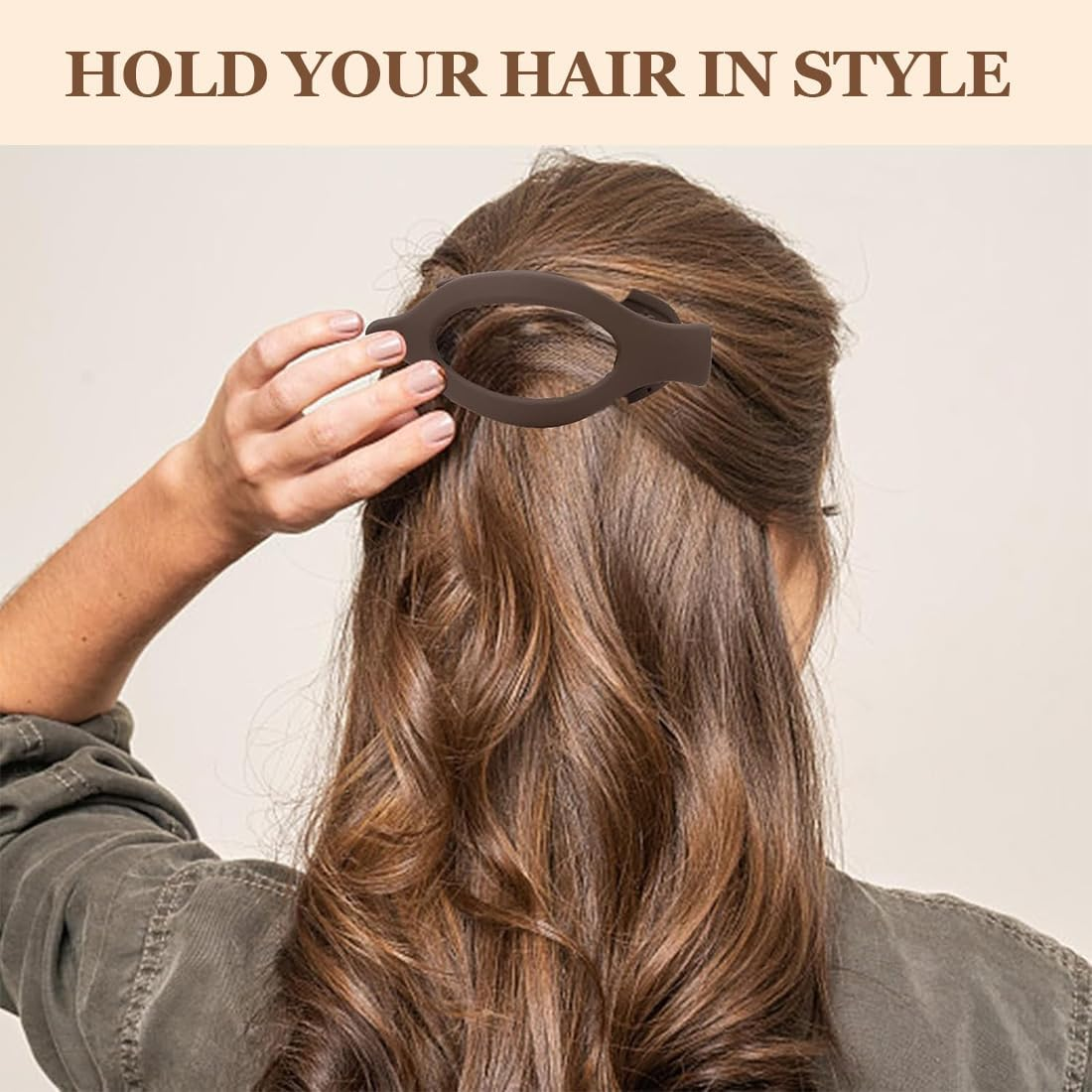 JYNVO Pack of 4 Women'S Hair Clips, Autumn Tones Hair Clips, Flat Hair Clip with Strong Hold, Flat Claw Clip for Thin Hair and Thick Hair image number 3