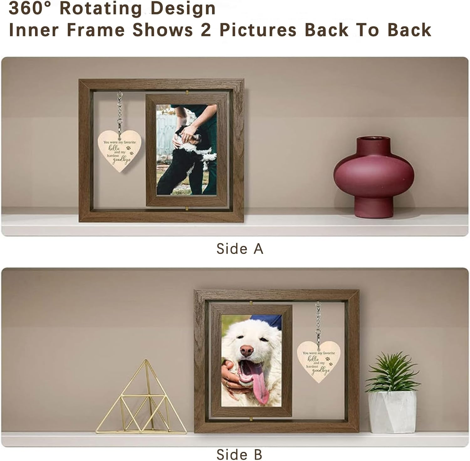 Pet Memorial You Were My Favorite Hello and My Hardest Goodbye: Dog Cat Memorial Picture Frame - Sympathy and Remembrance Loss of Dog image number 3