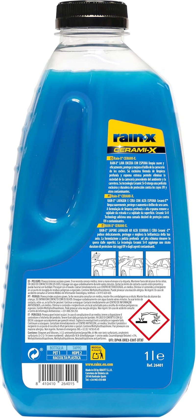 Rain-X Car Shampoo with Foam - Ceramic Protection & Shine for Vehicles - Effective Cleaning and Care - Lava Wax Ceramic - 1 L image number 1