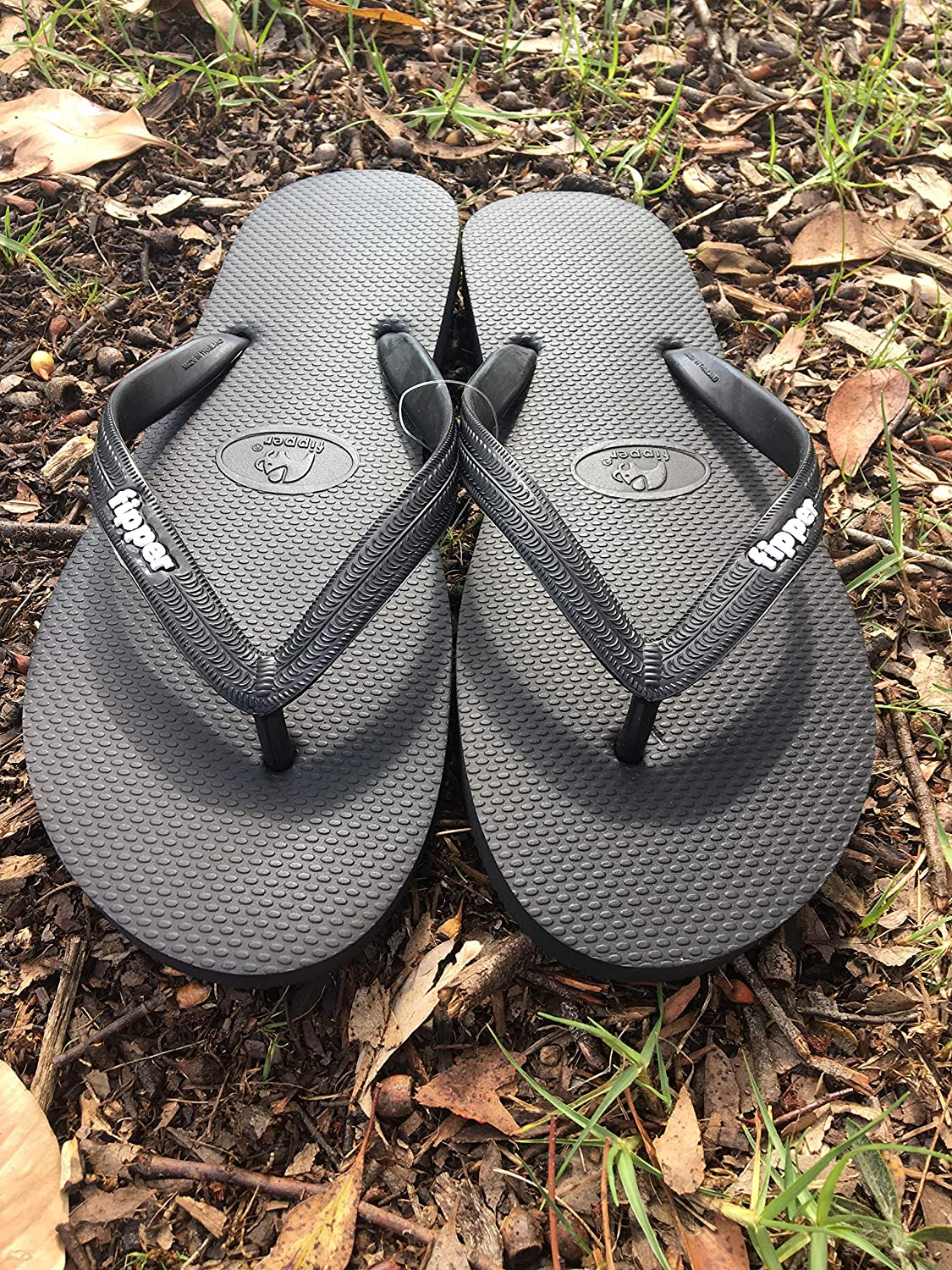 Fipper Slick Mens Rubber Thongs Black UK12 US13 image number 3