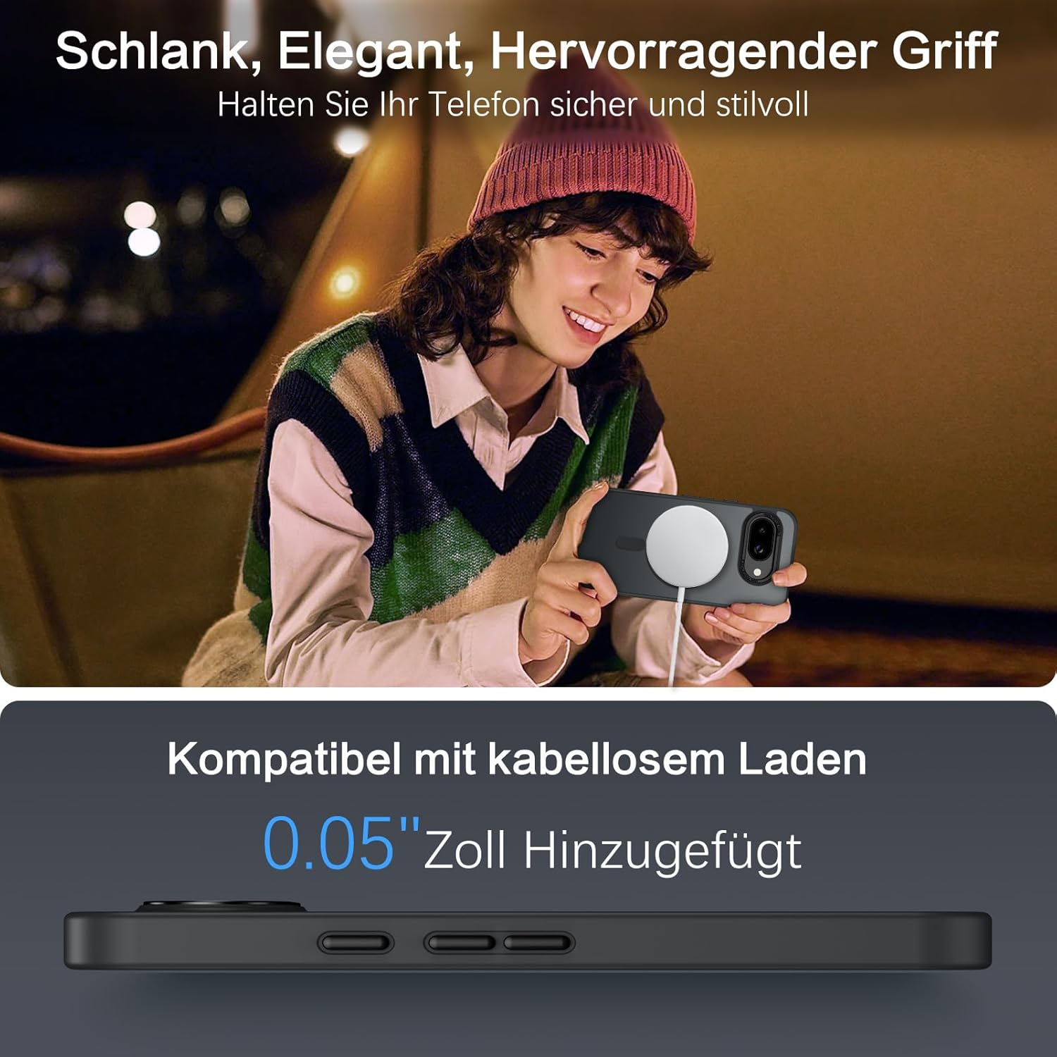 Gaobao for Google Pixel 9 a Case, Mobile Phone Case Google Pixel 9 a Case for Magsafe Translucent Matte Magnetic Shockproof Anti-Fingerprint Case for Google Pixel 9A Case Cover, Black image number 4