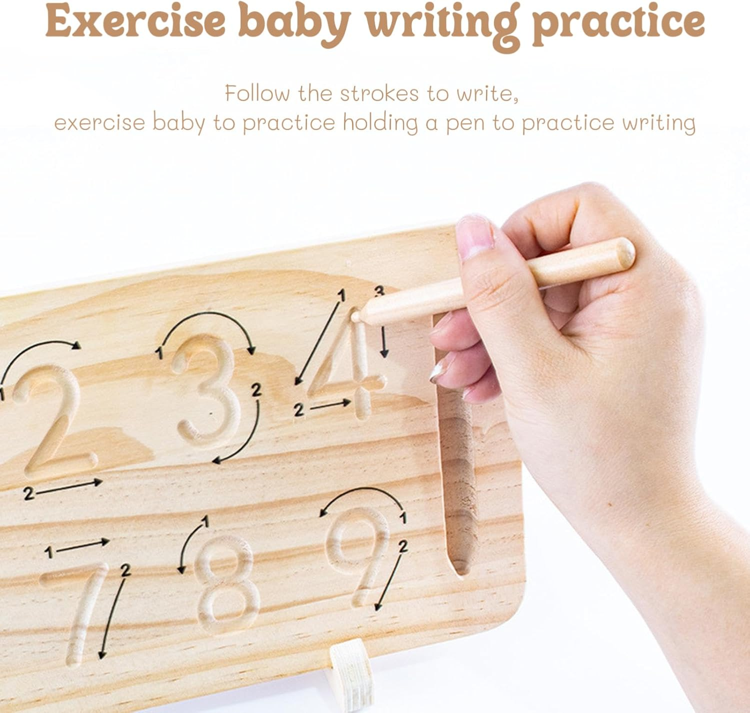 Montessori Preschool Educational Math Manipulatives Number Counting Blocks Toys for Kids Toddlers image number 4