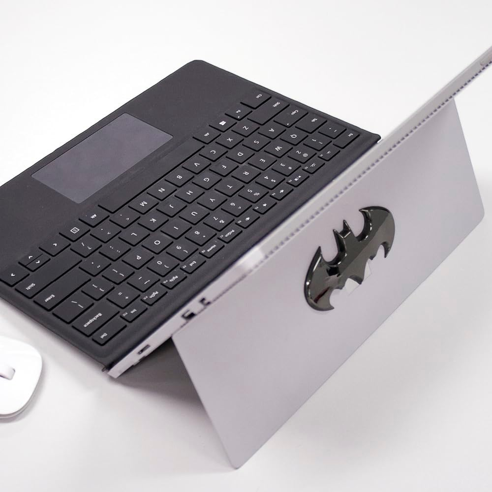 Fan Emblems Batman Car Emblem - 1989 Batwing Batarang Symbol 3D Auto Badge - Color: Black Chrome - Size: 3.8 X 1.8 X 0.2 Inches - Officially Licensed DC Car Accessories image number 6