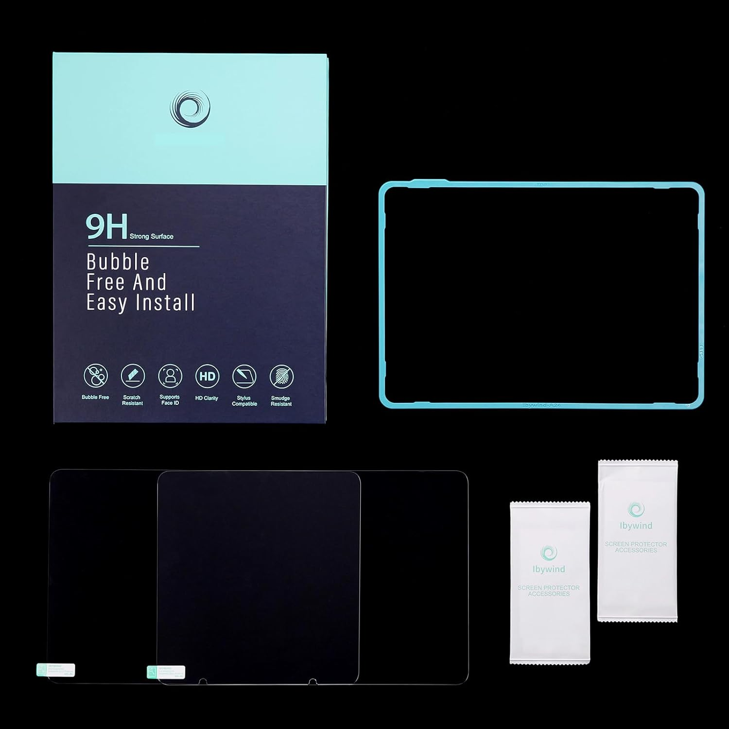 Ibywind for Samsung Galaxy Tab S10 FE+ 13.1" Screen Protector,With 2Pcs Tempered Glass,[Fingerprint Reader,Easy to Install]