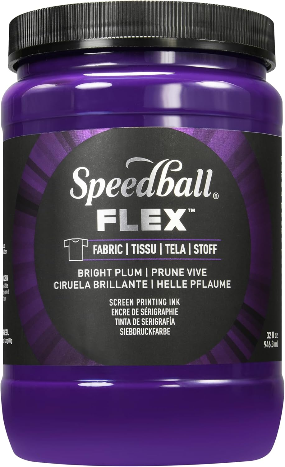 Speedball Flex Screen Printing Fabric Ink Alpine White, 236Ml, Eco-Friendly and Non-Toxic, Bright and Vibrant Colour, Ideal for Various Crafting and Artistic Projects