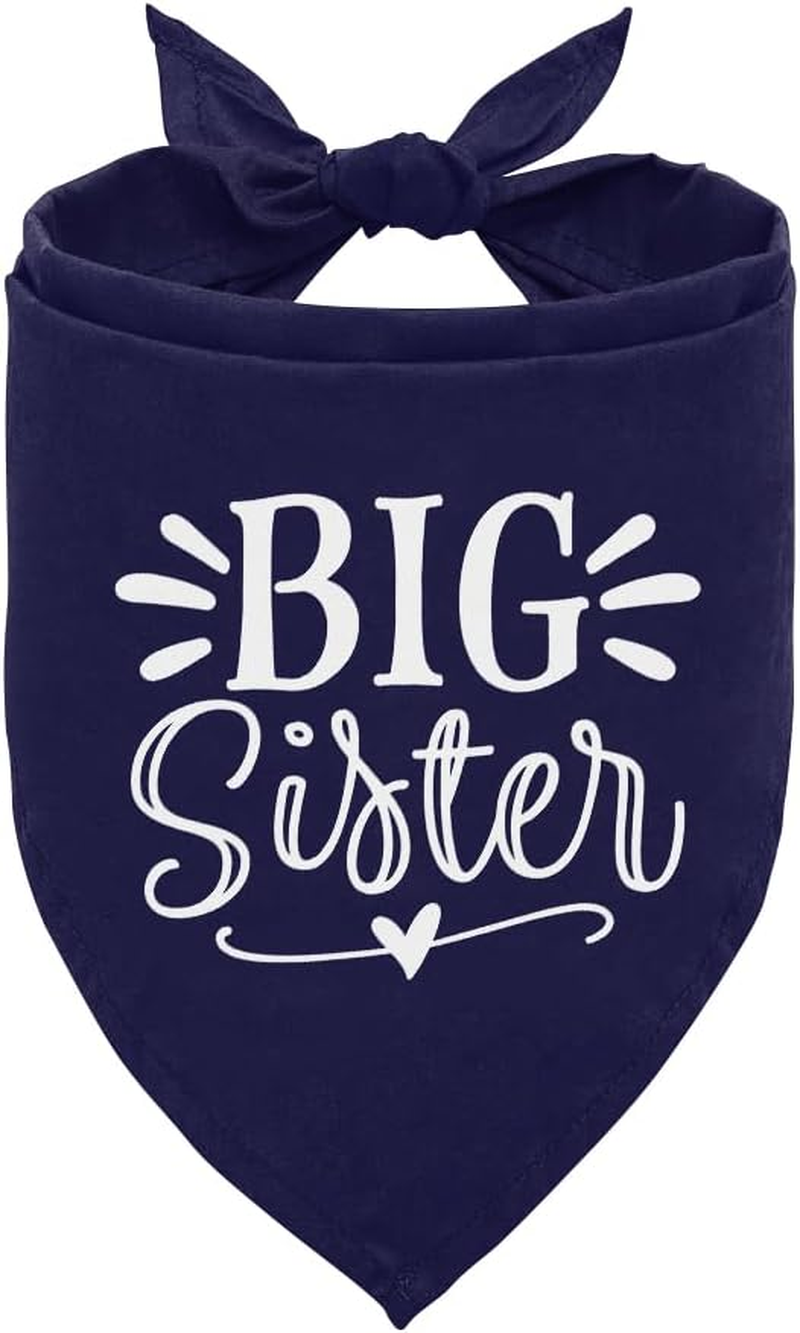 Big Sister Bandana for Dog, Pet Pregnancy Announcement, Black Dog Bandana, Big Sister Dogs Shirt, Pet Bandana for Small Medium Dogs (M)