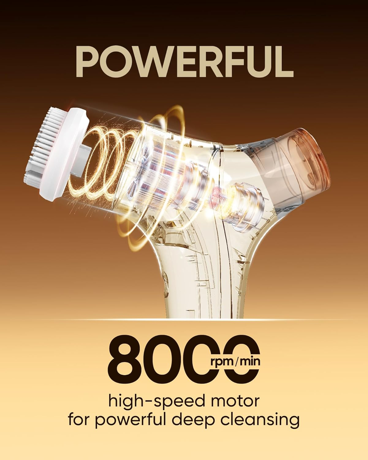 Kingdo 2-In-1 Face Scrubber & Makeup Remover Device, Smart Automatic Foaming Facial Cleansing Brush Exfoliator with Face Cleanser for Deep Cleansing & Exfoliating & Removing Makeup Skin Care image number 2