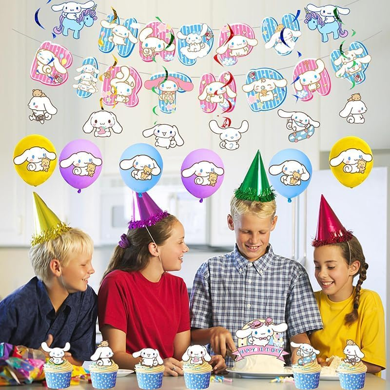 Cinnamoroll Decoration Birthday Sanrio Children'S Birthday Decoration Sanrio Balloons Decoration Sanrio Birthday Balloons Cinnamoroll Cake Topper Cinnamoroll Birthday Garland Sanrio Spiral Decorations image number 5