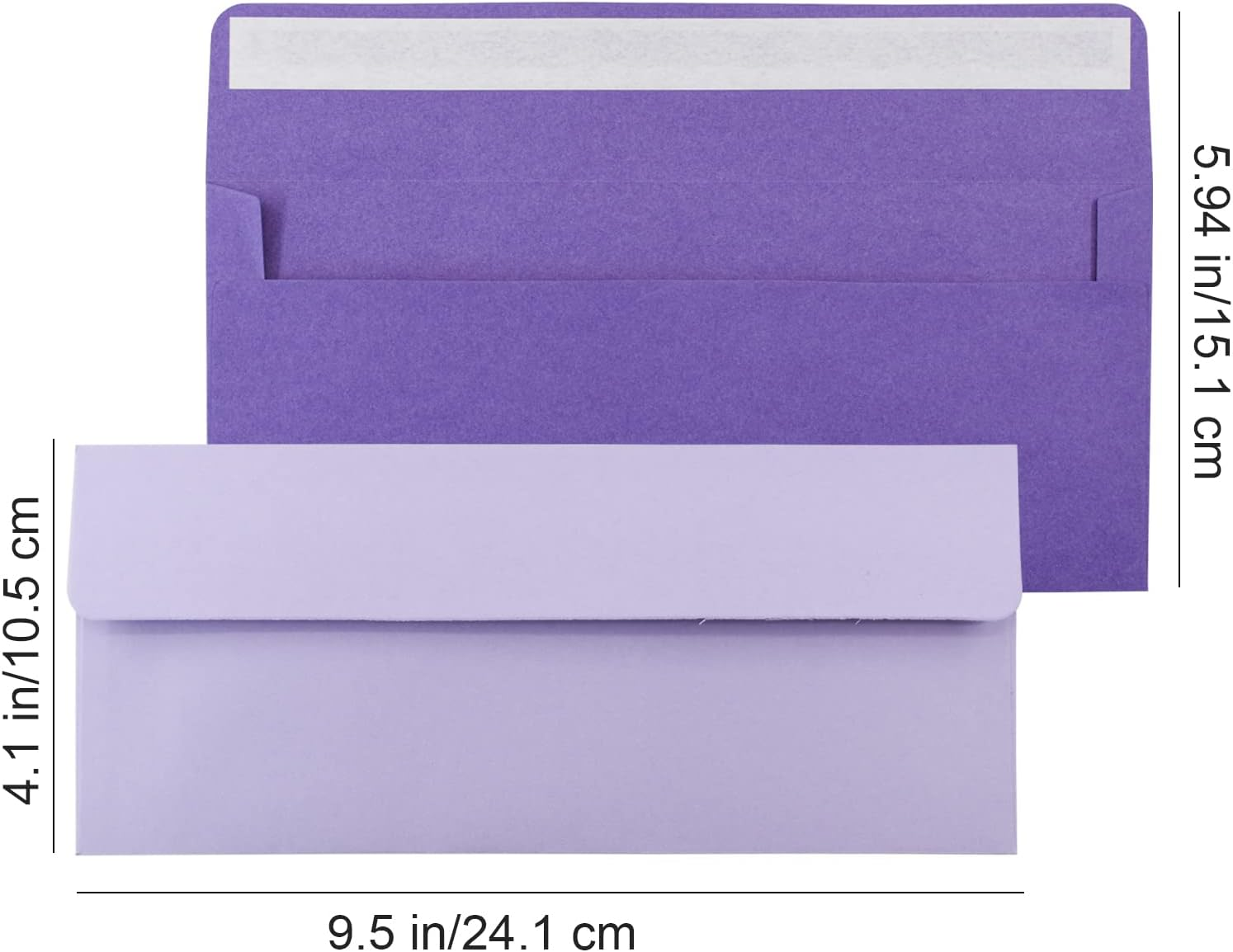 VANRA 150 Pack Colorful Envelopes #10 Business Envelopes Bulk for Office Checks, Letter Mailing Invoices, Party Invitations, 4.13 X 9.49 in (15 Assorted Colors) image number 1