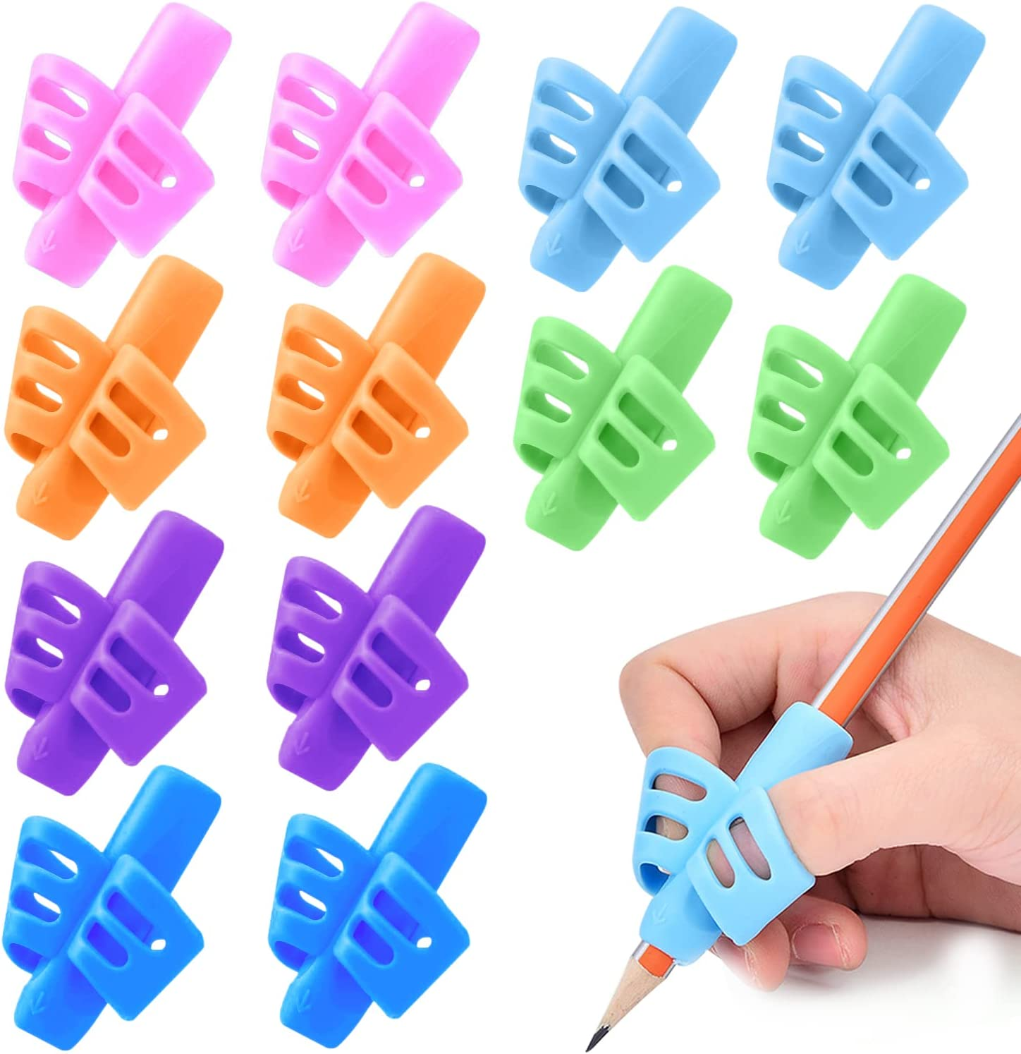 Junelsy Pencils Grips Pencils Grips for Kids Handwriting Posture Correction Training Writing AIDS for 2-4 Year Kids Toddler Preschoolers Students Children Special Needs (6PCS)