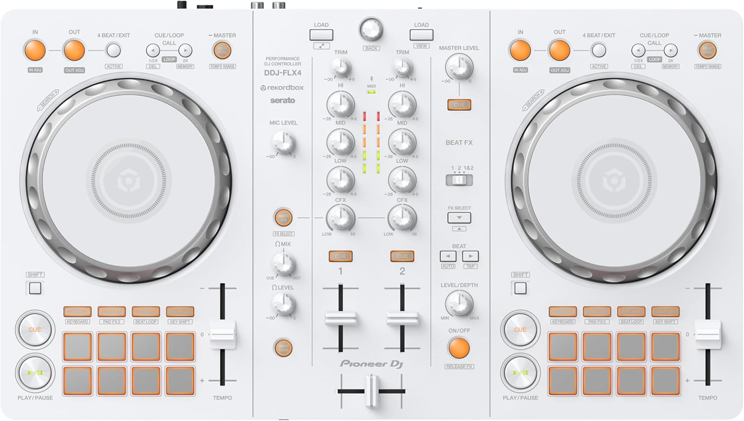 Pioneer DJ DDJ-FLX4-W 2Ch DJ Controller with Multi-App image number 5