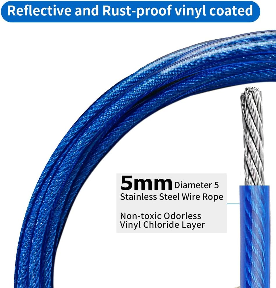 10Ft Tie Out Cable for Dogs up to 350LBS - Rust Proof Training Cable for Yard and Camping image number 5