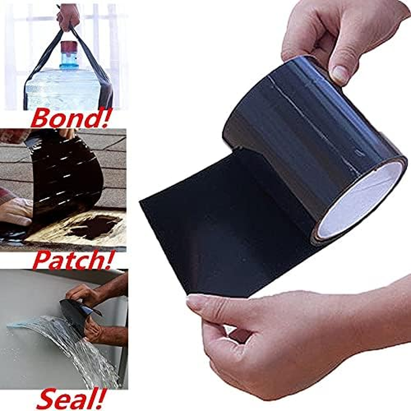 150Cm Super Strong Waterproof Tape Stop Leaks Seal Repair Tape Performance Self Fix Tape Adhesive Insulating Duct Tape (Color : Black, Size : 10Cm)