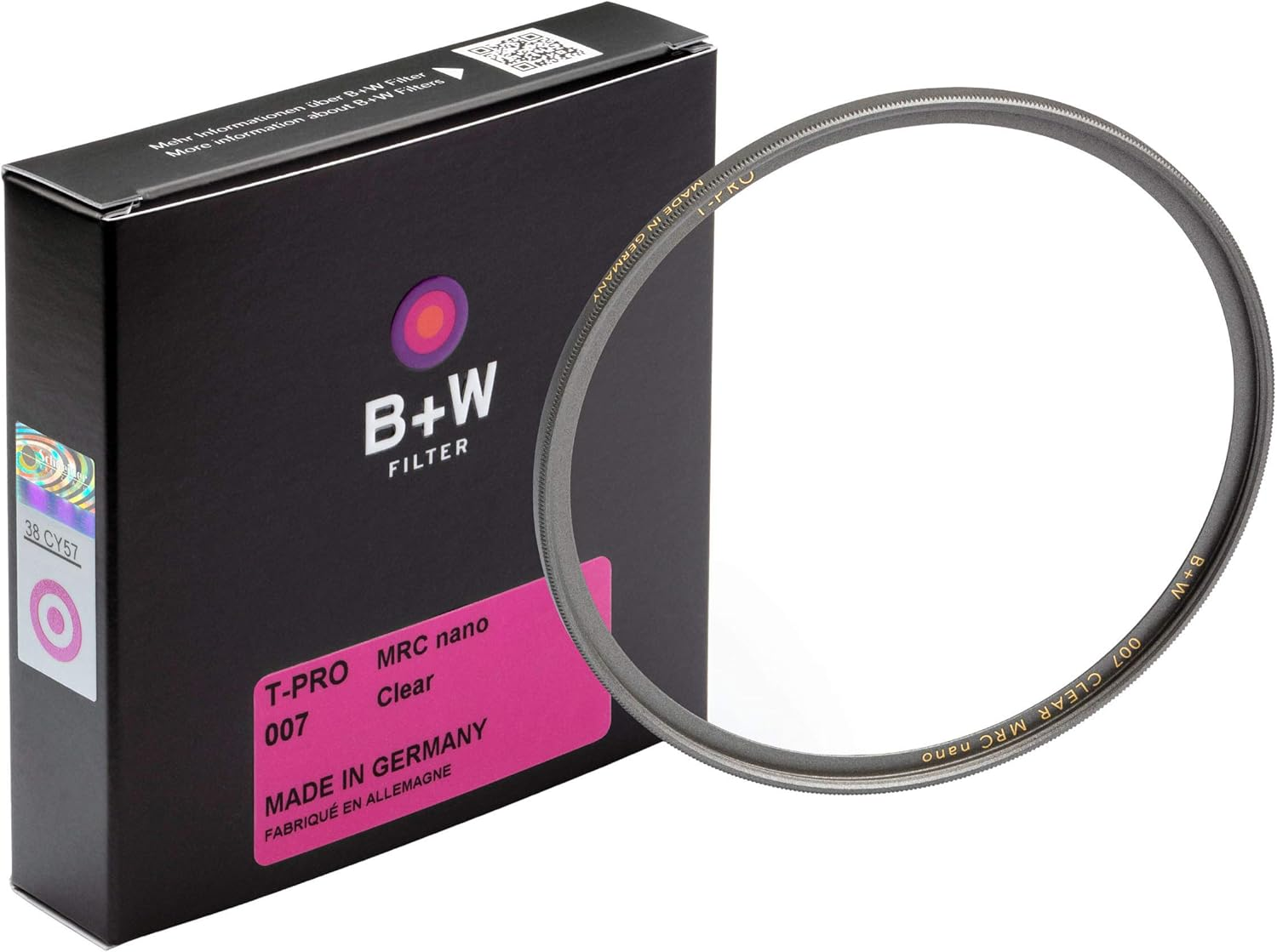 B+W 007 Protective Filter, Clear Filter (82 Mm, T-Pro, Titanium Finish, MRC Nano, 16X Coated, Super Slim, Premium) image number 3
