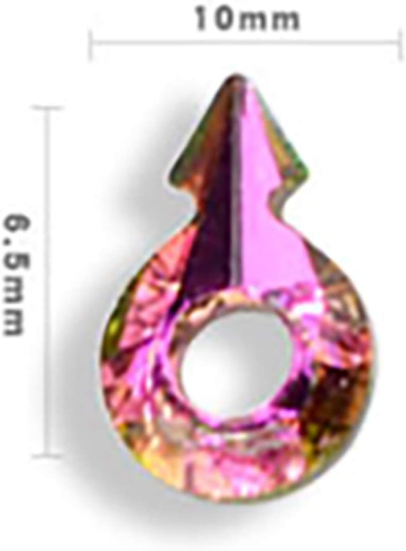 5 Grains Nail Art Rhinestones Nail Gemstone Rhinestone Decorative Nail Jewelry Crystal Arrow Diamond Color Pink image number 3