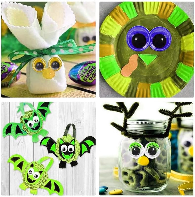 200 Pcs Googly Eyes Self Adhesive Wiggle Eyes for DIY, Multi Colors and Sizes Craft Sticker Eyes image number 2