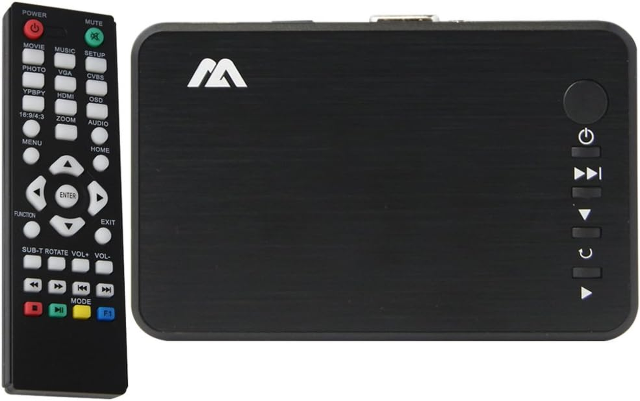 HDMI Portable Media Player, Buyee 1080P Full HD TV Digital Portable Mini Media Player Support All HD Format like MKV, H.264, Blu-Ray and 3D Movies image number 1