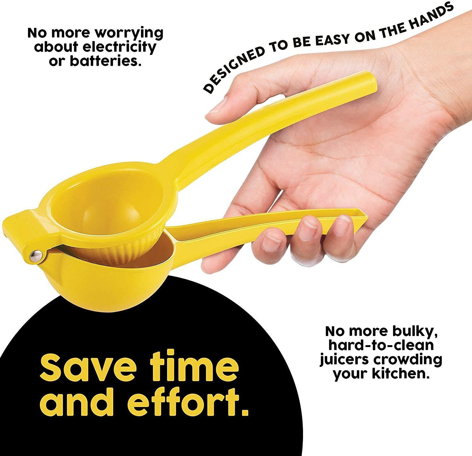 Williamklein Lemon Squeezer - Premium Quality Metal Citrus Juicer with Stainless Steel Construction for Efficient Juicing - Handheld Fruit Squeezer for Home and Commercial Kitchen Use - Easy to Use and Clean Kitchen Gadget image number 3