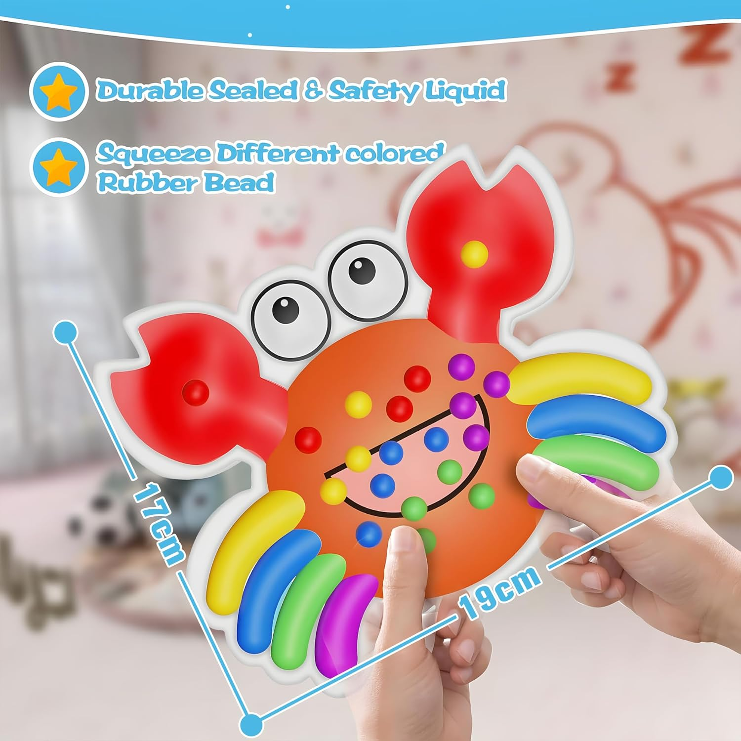 Colour Sorting Sensory Toys &ndash; Crab Color Matching Fine Motor Skills Game for Toddlers 3+ &ndash; Montessori Activity Toy, Preschool Learning, Calm down Toy for Boys & Girls &ndash; Christmas Stocking Stuffer Gift image number 6