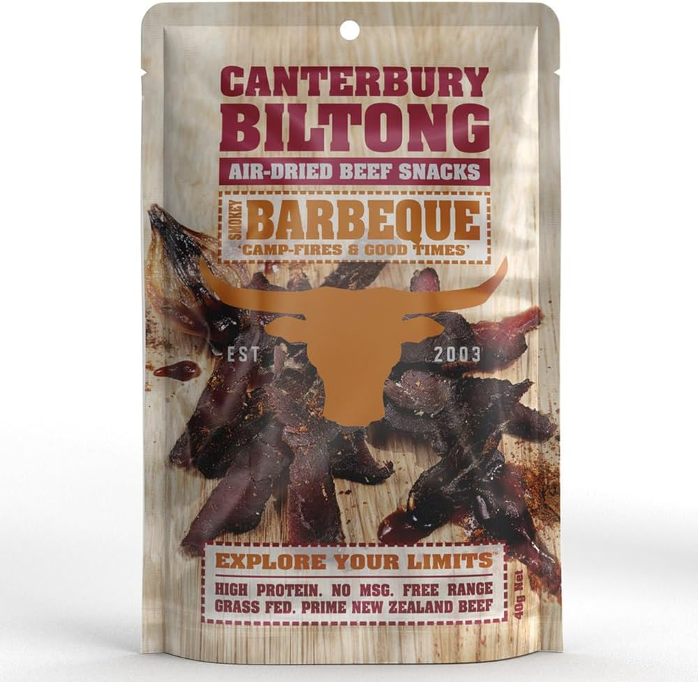 Canterbury Biltong Air-Dried Beef Snacks Smokey BBQ 40G image number 3