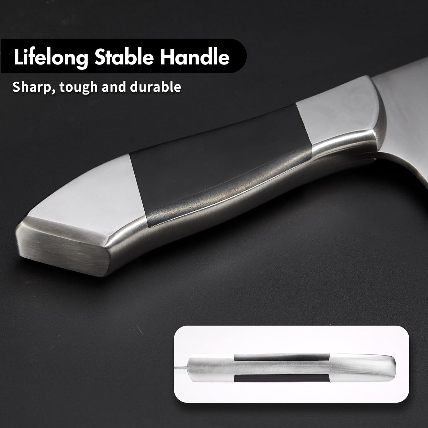 Heavy Duty Cleaver Knife SHI BA ZI ZUO Stainless Steel Bone Cleaver Vegetable Knife for Home Chopping Bones