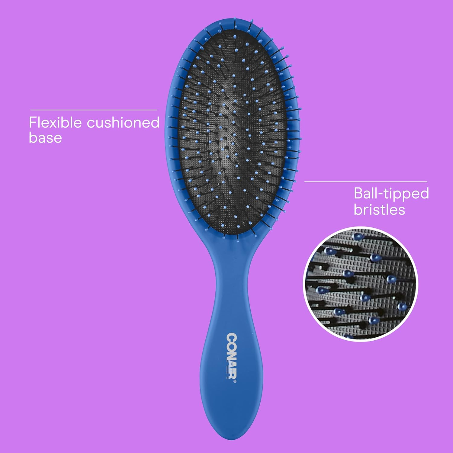 Conair Detangling Cushion Brush Set, 3Pc (Colors May Vary) image number 1
