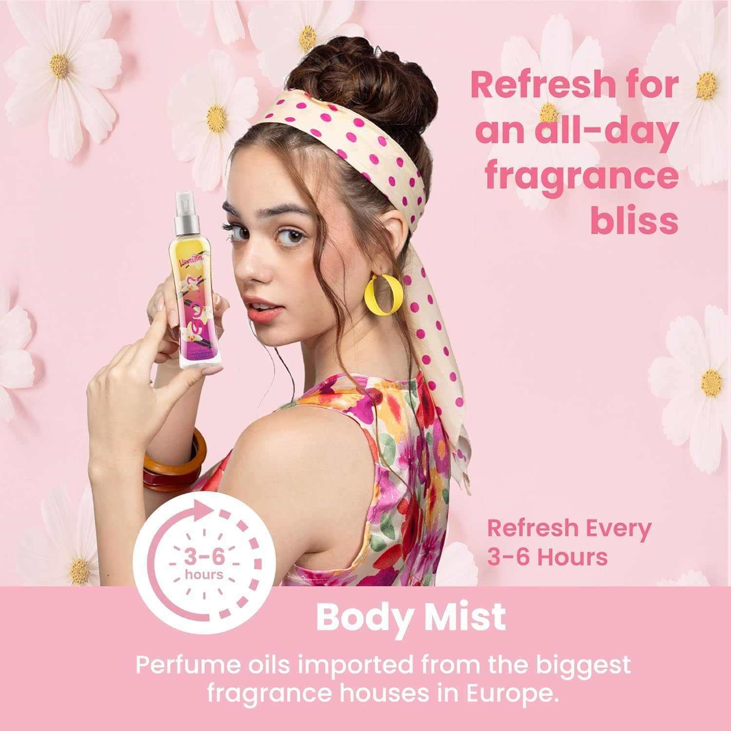 Body Mist by so Luscious Four Mini Mist Fragrance Mist Gift Set for Women, 4 X 100Ml with Vanilla, Candy Floss, Cherry Blossom and Red Velvet - Travel Size Perfume Body Spray Collection image number 5