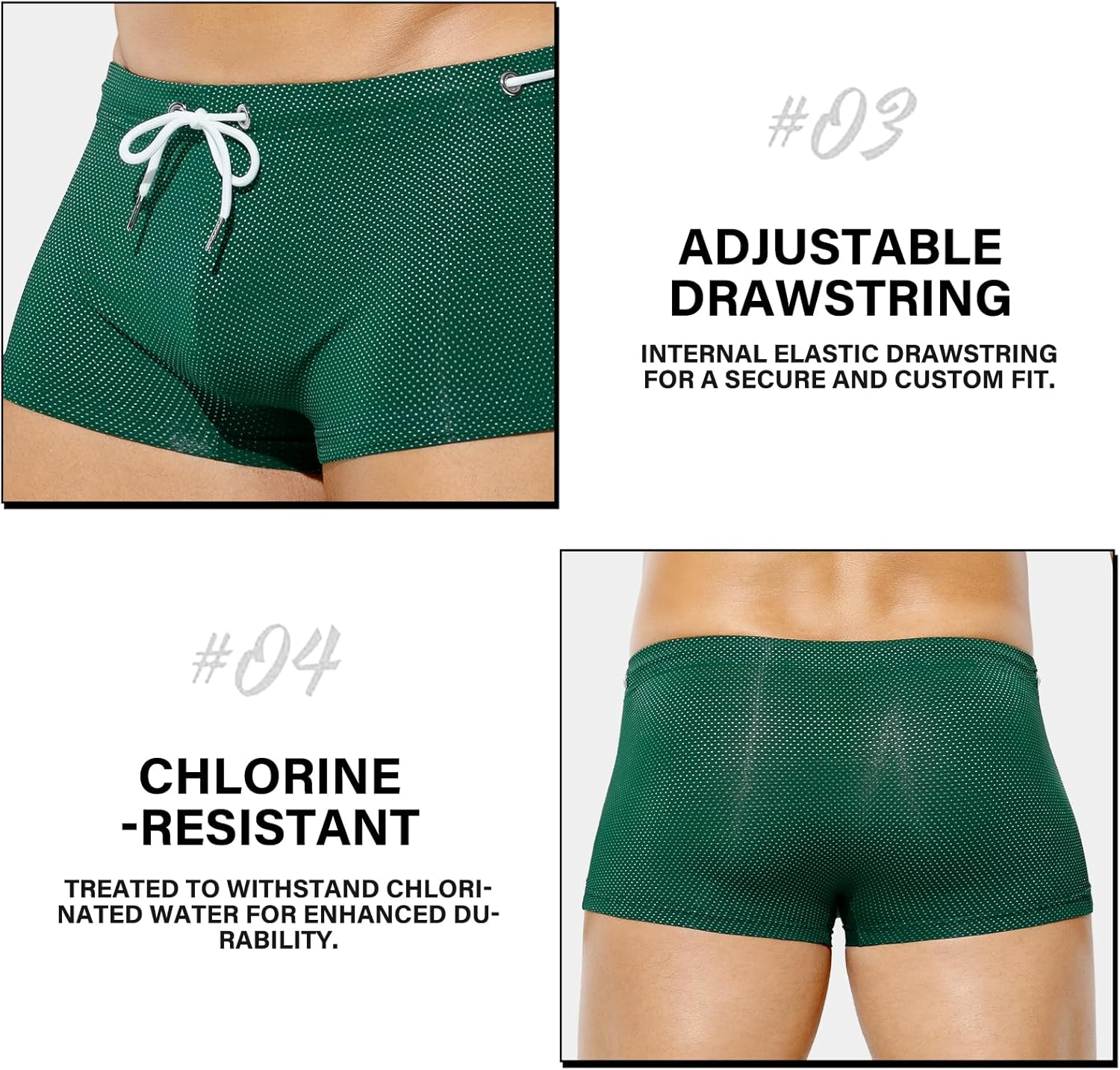 Casey Kevin Men'S Swimwear Sexy Swim Briefs Beach Bikini Sport Swimsuit Low with Drawstring AK2199 1Pcs image number 2