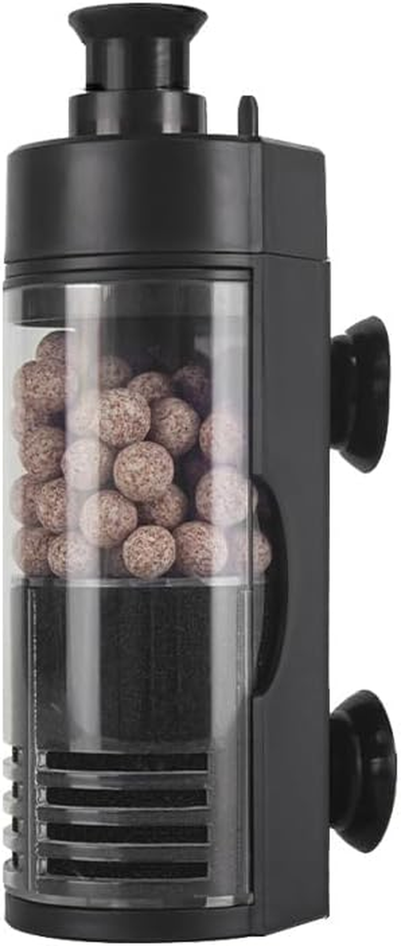 Aquarium Filter, Fish Tank Filter for Small Tank, Small Internal Aquarium Filter, Submersible Foam Filter with Filtered Ceramic Balls, Small Aquarium Filter for Breeding Fry Shrimp Tank (Black) image number 5