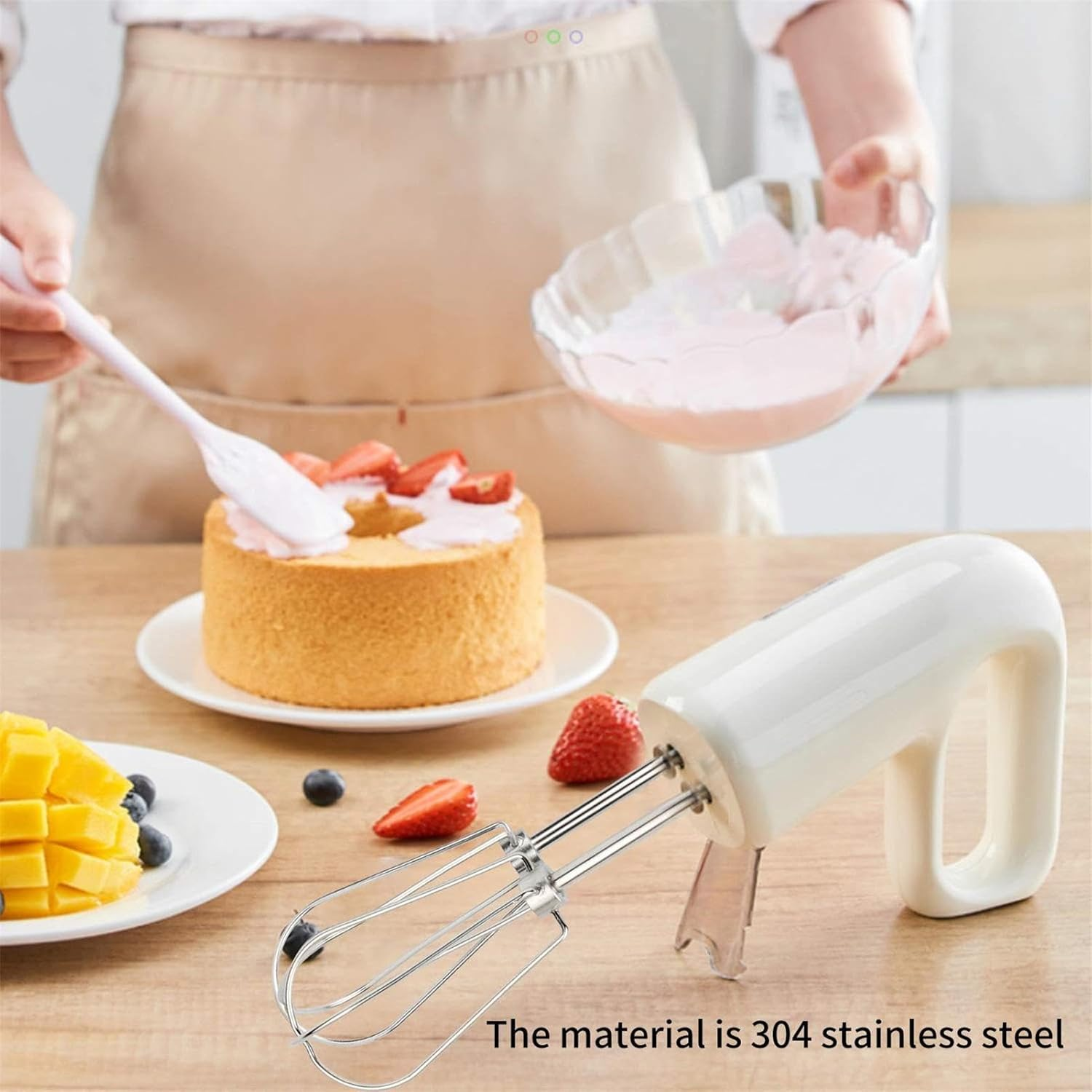 Egg Beater Mixer Attachment | Cordless Egg Whisker Hand Push - Egg Whisker Hand Push, Egg Beater Hand, Stainless Steel Cordless Hand Mixer Attachments for 4KHM512TCB0 and 4KHM5DHWH5 image number 3