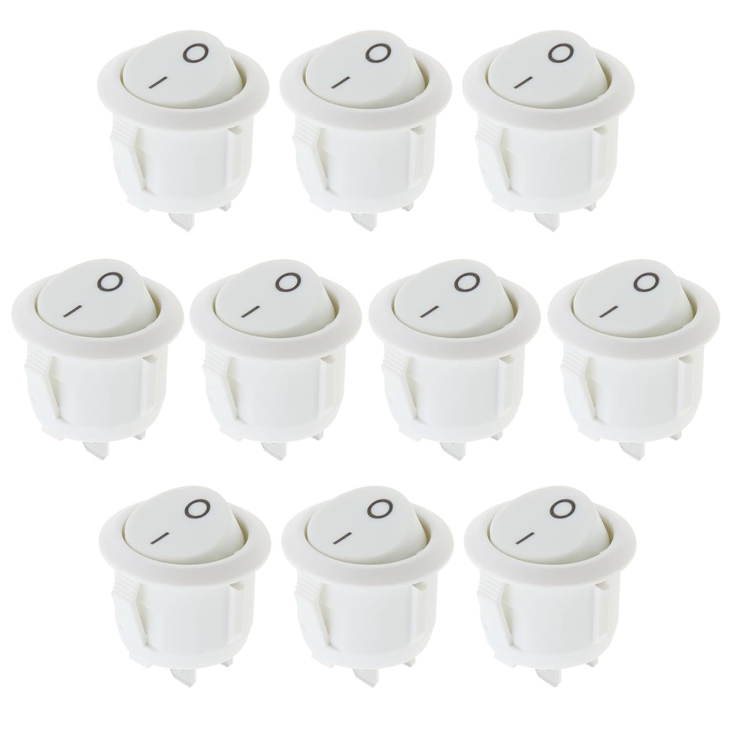 VGOL 10PCS round Rocker Switch KCD1 Mini round Toggle Switch On/Off 2 Position Button AC Power Switch for Car Boat Lighting 6A/250V 10A/125V image number 4