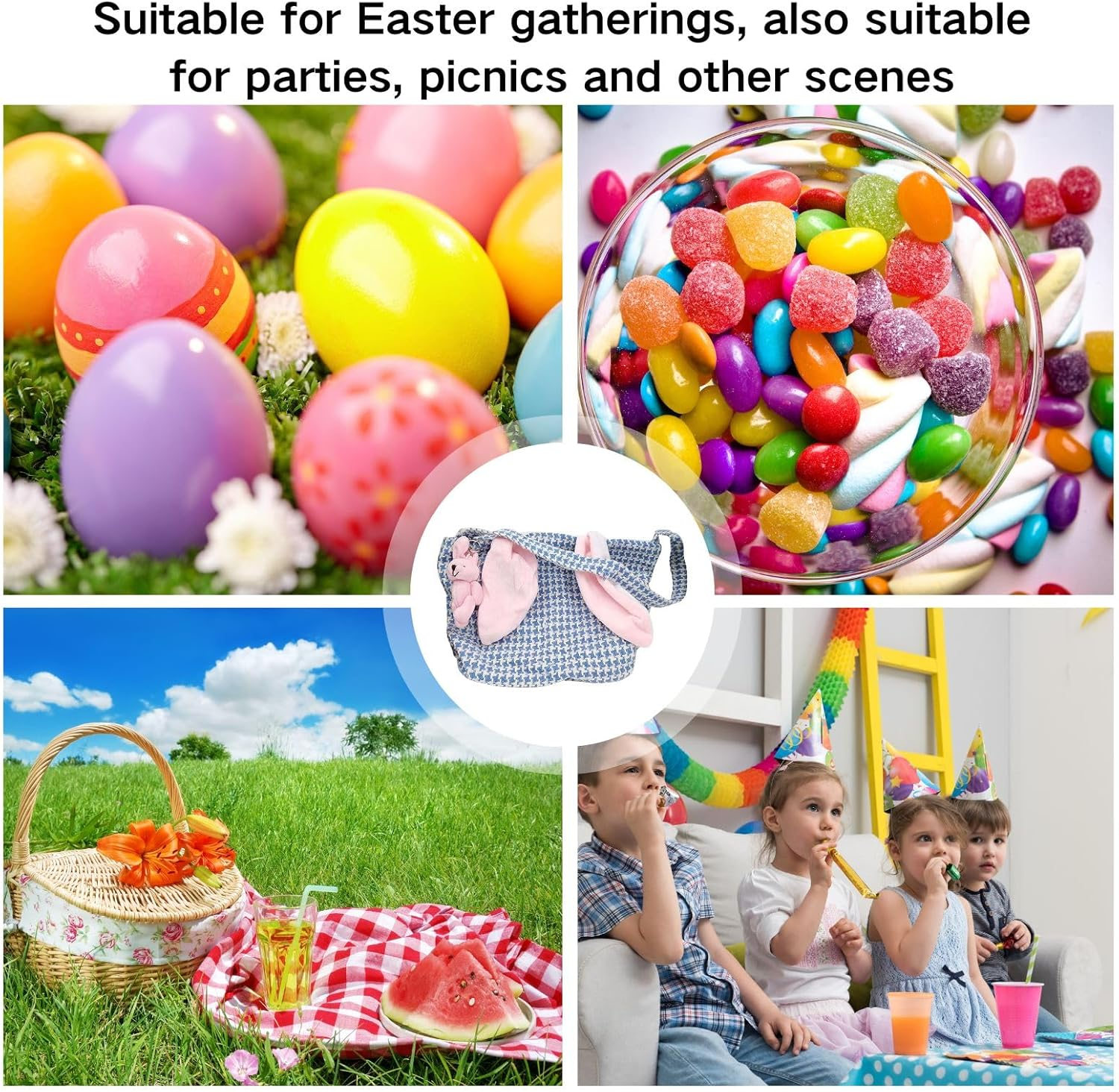 Portable Tote Bag for Women, Reusable Cloth Bag, Easter Bag, Funny Craft Tote Bag for Home, School, Studio, Travel image number 2