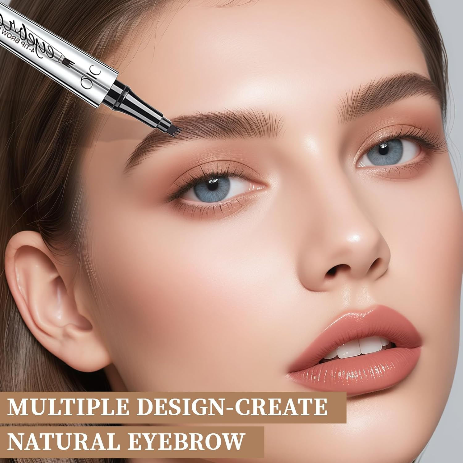 YBUETE Eyebrow Pen Microblading Eyebrow Pencil, Four-Pronged Tip Microfine Split Eyebrow Pen, Professional Bionic 3D Natural Eyebrow Makeup, Long-Lasting Waterproof Eye Brow Pencils for Women image number 4