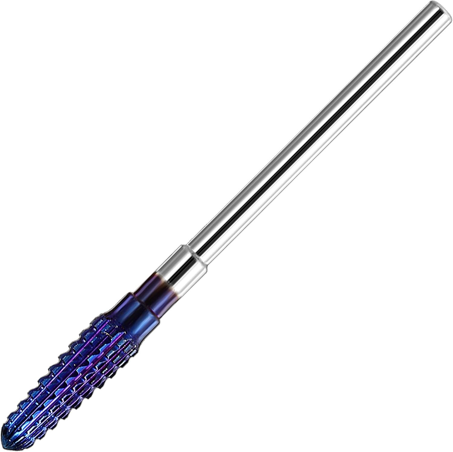 Oruola Only Clean Nail Bit,Cone Carbide Tungsten Cuticle Nail Drill Bits,4Mm Cuticle Bit for Nail Drill,3/32 in Cuticle Bit for Nails Fast Removing Acrylic Hard Gels,Purple image number 4