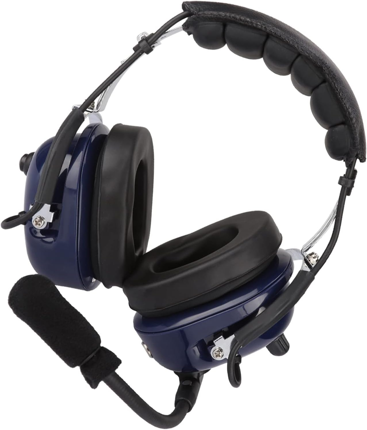 Aviation Headset - 24Db Noise Reduction, Clear Voice Dual Channel Audio with Windproof Microphone Foam, Adjustable Stainless Steel Headband for Universal 3.5Mm Jack Pilots and Co image number 4