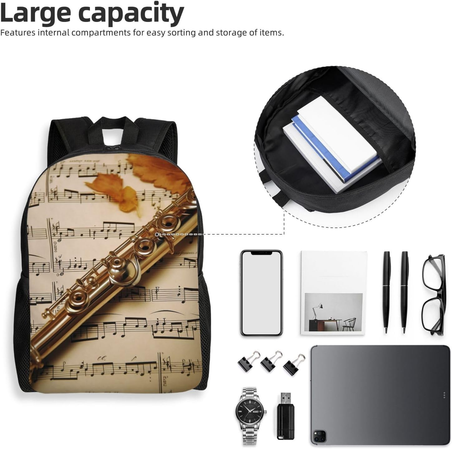 QMNSEHF Dragon Chinese Background Travel Backpack for Men & Women 15.6 Inch Laptop Backpack Waterproof Work Back Pack image number 6